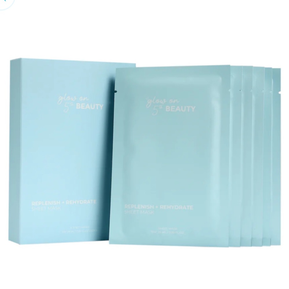 GLOW ON 5TH REPLENISH + REHYDRATE Sheet Mask Set